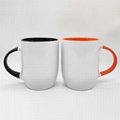12oz U shape sublimation mug , color in and handle