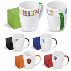 12oz sublimation mug with decal printing on handle