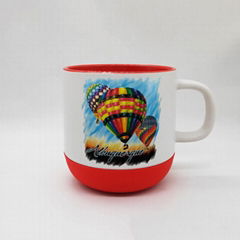 12oz sublimation mug with silicon base