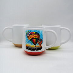 15oz  Sublimation ceramic mug with color bottom