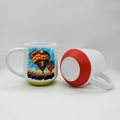 15oz  Sublimation ceramic mug with color bottom 2