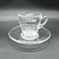 Glass coffee  cup & saucer set ,2oz