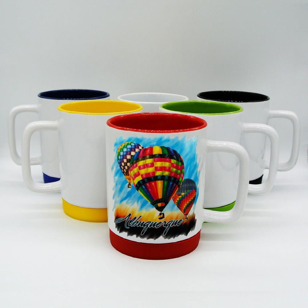 11oz sublimation silicon base mug,two tone color