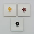 Color coated ceramic coasters for CO2 laser engraving