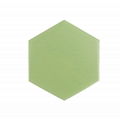 Color glazed hexagon ceramic coaster color coated for CO2 laser engraving 3