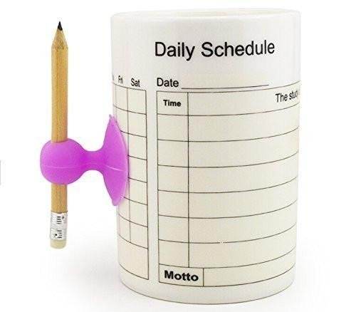 Ceramic schedule mug , 15oz 2