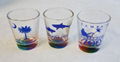 Rainbow color bottom shot glass