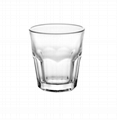 1.5oz shot glass with faceting around