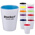 1.5oz black in/white out ceramic shot ,sublimation coated 1