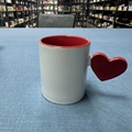 heart handle ceramic mug 