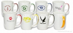 12oz color ribbon handle mug