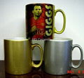 gold , silver sublimation mugs