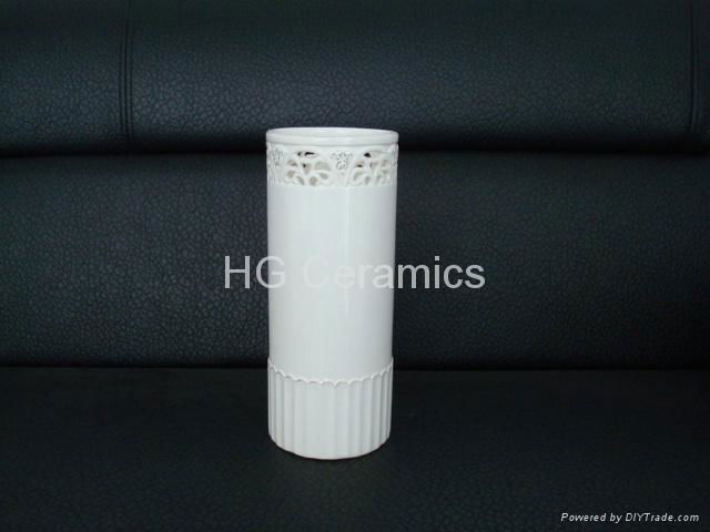 Sublimation coated ceramic flower vase