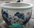 手绘青花陶瓷大缸
