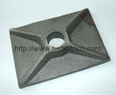 Formwork accessory:  Casting plate for tie rod system