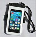 Durable Waterproof bag for samsung note and iPhone 6 with Nylon Armband