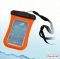 soft pvc waterproof case for swimming for iphone 4 with string