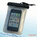 Fashionable pvc water resistant bag for samsung with aux code