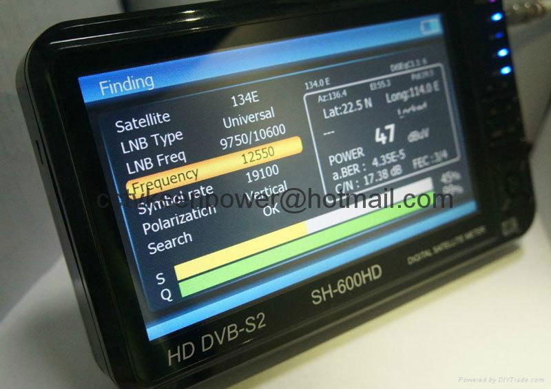 Sathero SH-600HD DVB-S2 Digital Satellite Finder with Spectrum Analyzer 7inchLCD 3