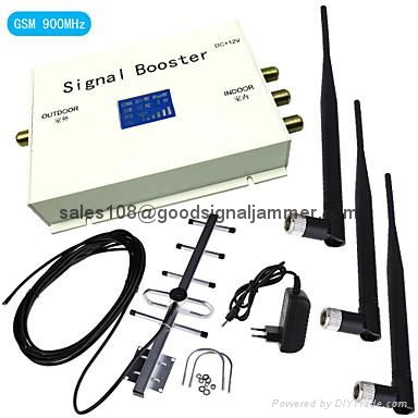 LCD Display GSM 900MHz Mobile Phone Signal Repeater Booster Amplifier with Whip 