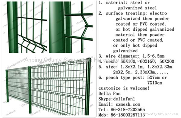 welded wire mesh fence with curves 4