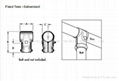 chain link fence post/pipe clamps-fixed tees