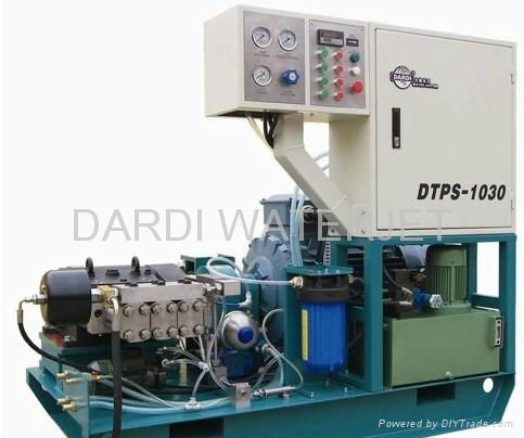 Water Jet Cutting System---Three Plunger Pump Uhp Waterjet Cleaning System 