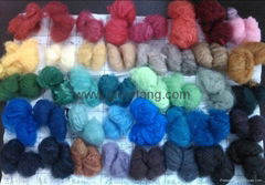 Dope dyed polyester staple fiber