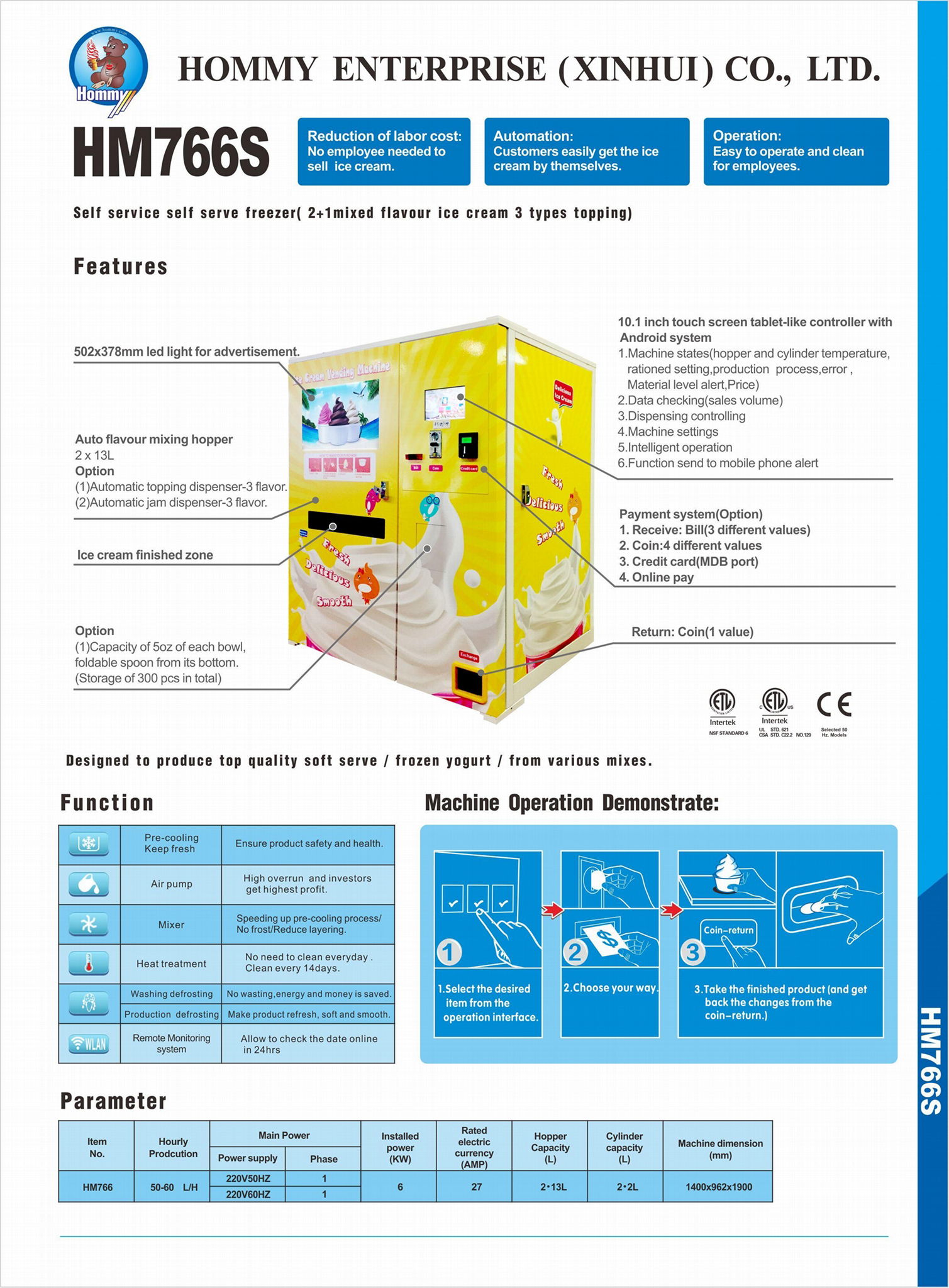 vending ice cream machine