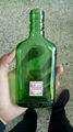 Green glass bottles