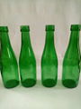 Green glass bottles