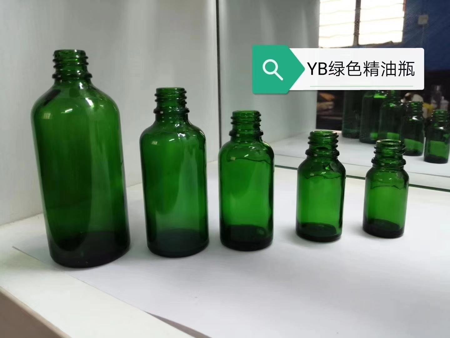 Green glass bottles 5