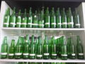 Green glass bottles 1