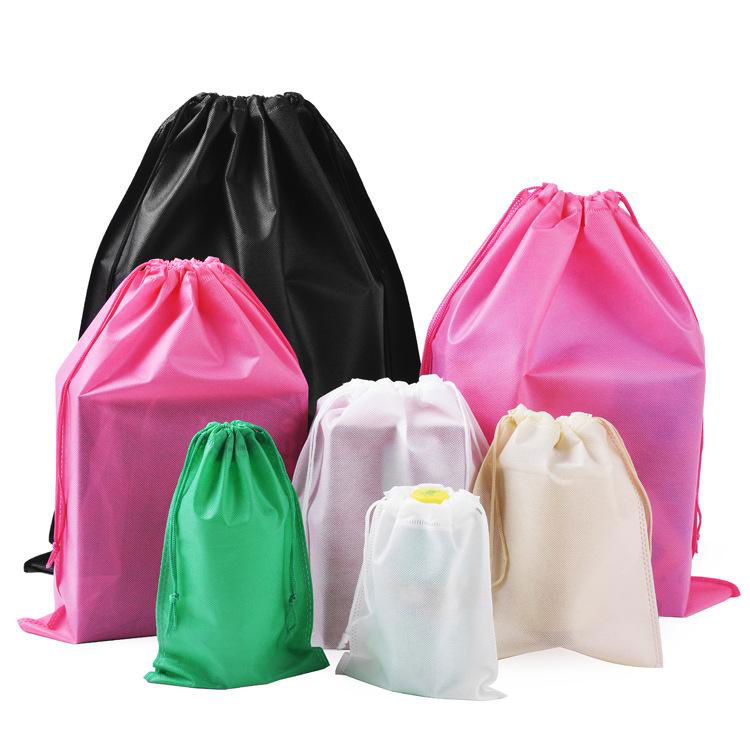 Nonwoven drawstring pouch drawstring bag small middle size E775 OEM