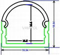 aluminum led strip light profile for stair lighting 4