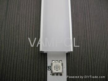 recessed slim line 7mm profile aluminum led channel with frosted cover 4