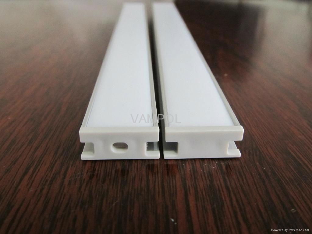 MOQ 10meters Free shipping anodized aluminum recessed 8mm led strip profile 4