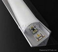 MOQ 10meters Free shipping aluminum led corner strip light profile 