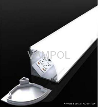 MOQ 10meters Free shipping aluminum led corner strip light profile  2