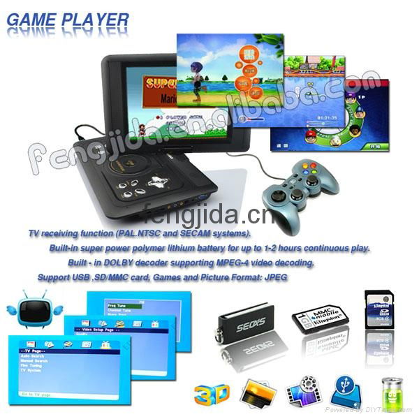 high quality  promotional Portable DVD Player with CE/ROHS  5