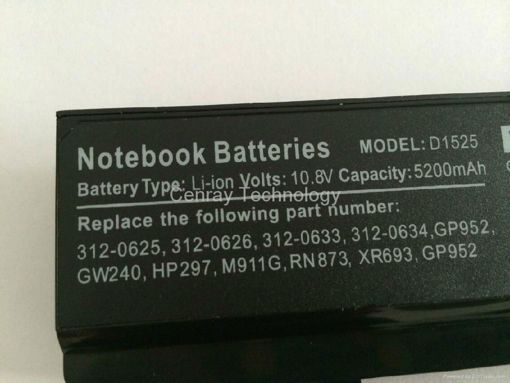 Laptop Battery 5200mAh 11.1V for Dell Inspiron 1545 1525 1440 1750 1526 4