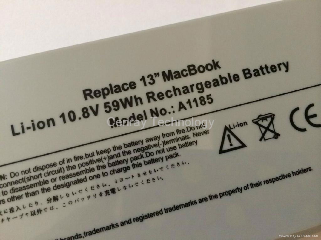 59Wh New Replacement Laptop Battery for Apple A1185 A1181 2