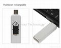 Rechargeable Black USB Battery Cigarette Flameless Lighter Windproof No Gas Elec 11