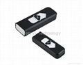 Rechargeable Black USB Battery Cigarette Flameless Lighter Windproof No Gas Elec 1