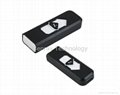 Rechargeable Black USB Battery Cigarette Flameless Lighter Windproof No Gas Elec