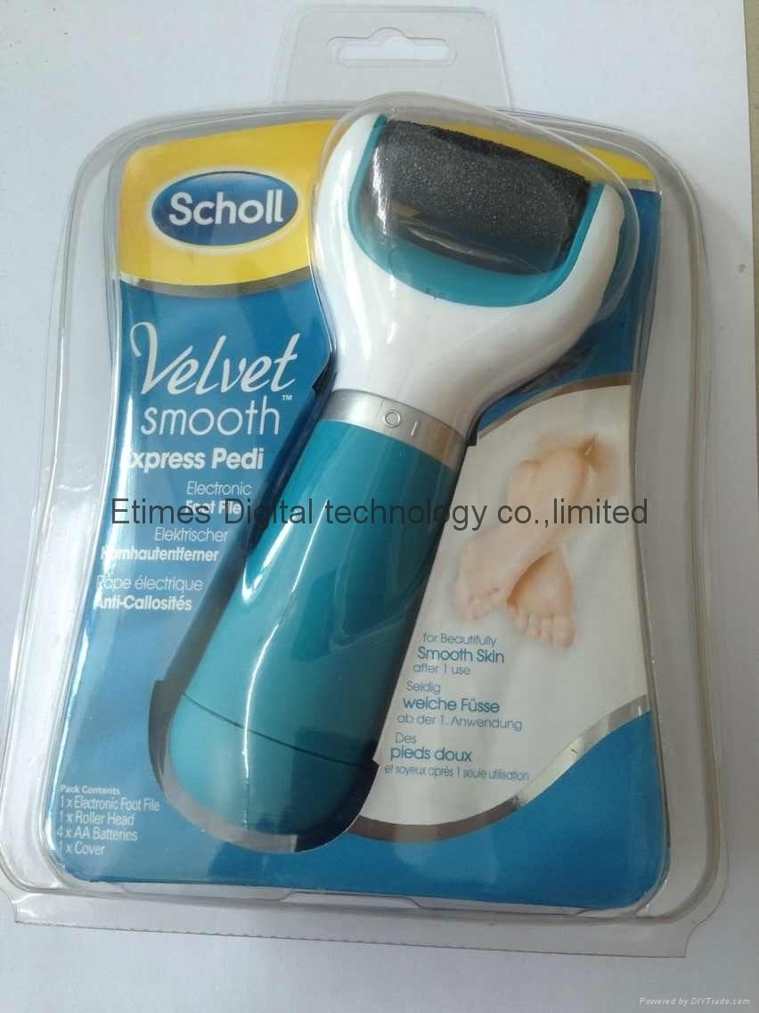 2015 new Scholl velet Smooth/Feet Care Pedicure/Express Pedi Electric Foot File