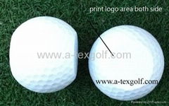 Flat golf ball