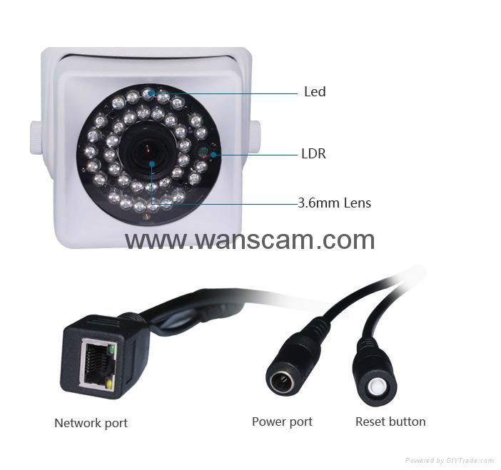 Wanscam HW0023 IR Cut High Defenition Waterproof  IR IP Camera 4