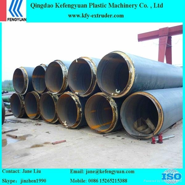 HDPE Polyurethane heat preservation pipe making line 2