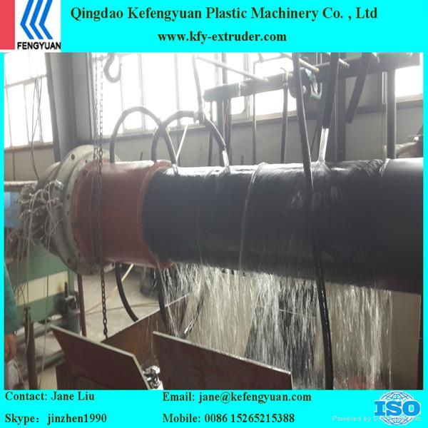 HDPE Polyurethane heat preservation pipe making line 4